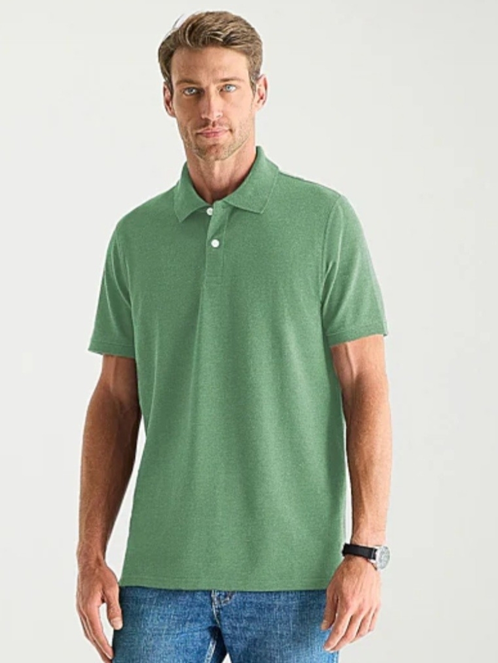 NWT St. John's Bay Green Men's Polo Shirt - Large